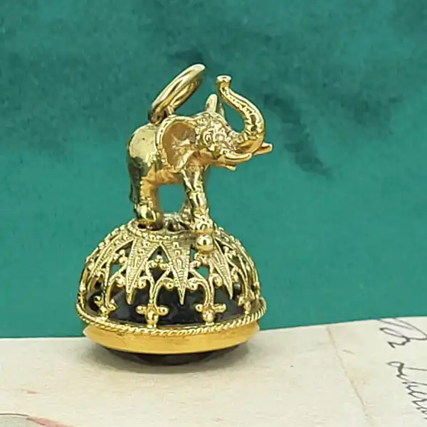 9ct Yellow Gold Elephant Fob Charm-9ct-gold-elephant-fob-charm.webp