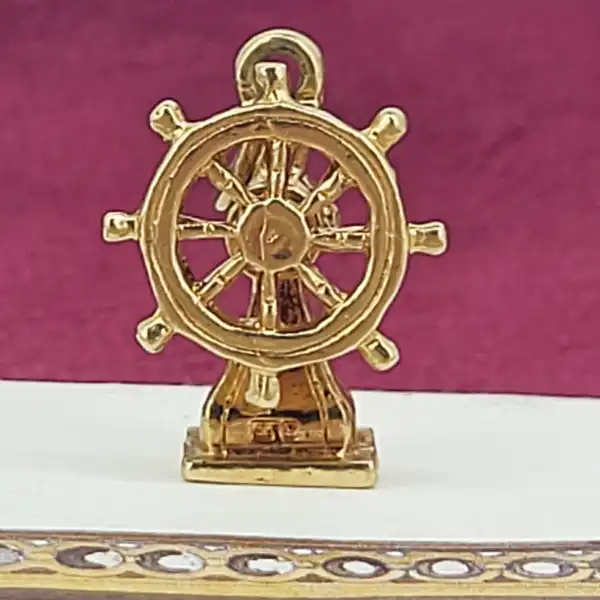 9ct Yellow Gold Ships Wheel Charm-9ct-gold-ships-wheel-charm.webp