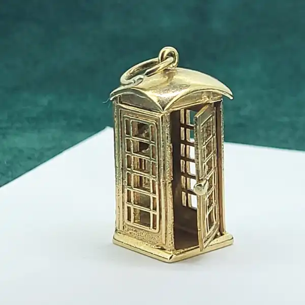 9ct Gold Telephone Box Charm-9ct-gold-telephone-box-charm.webp