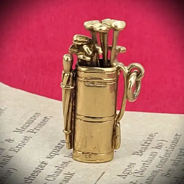  Thumbnail of 9ct Yellow Gold Golf Clubs Charm