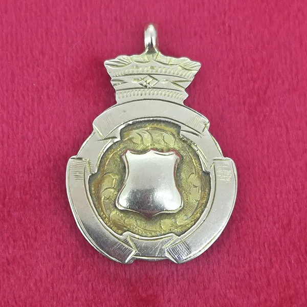 Date 1931! Antique Medal with Engraving by George Frank Bickerton- Side View 