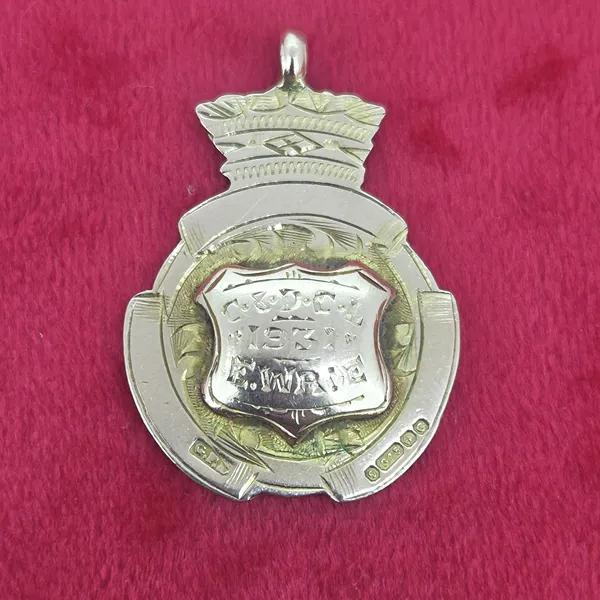 Date 1931! Antique Medal with Engraving by George Frank Bickerton- Front View 