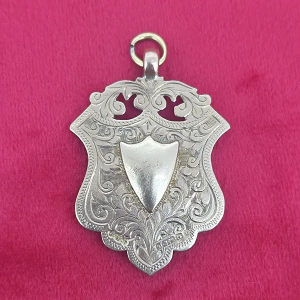 Date 1919! Large Antique Pendant Medal by J W Tiptaft & Son Ltd- Front View 