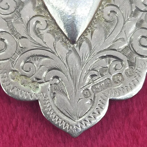 Date 1919! Large Antique Pendant Medal by J W Tiptaft & Son Ltd- Close Up 