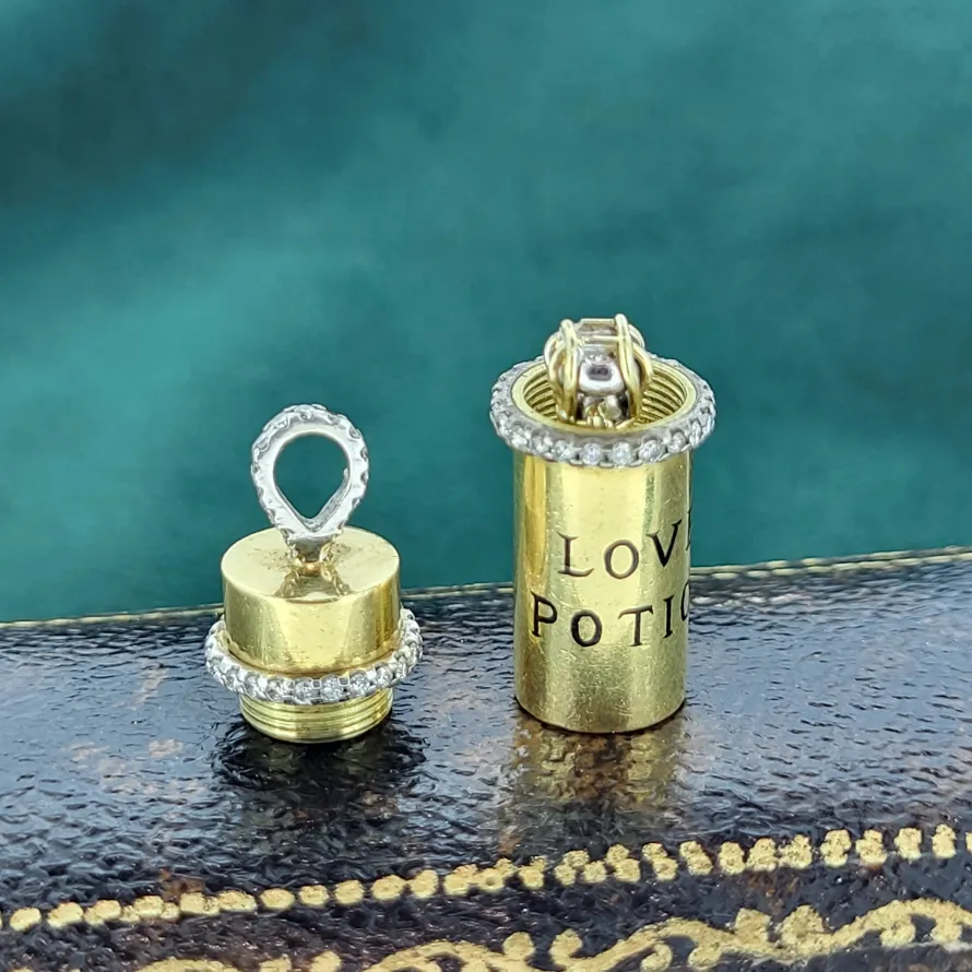 Love Potion Charm/Pendant with Champagne Bottle-love-charm-dublin.webp
