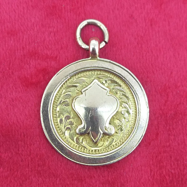 Date 1926! Antique Medal with Engraving on Reverse by James Walter Tiptaft- Side View 