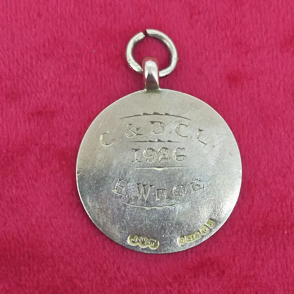 Date 1926! Antique Medal with Engraving on Reverse by James Walter Tiptaft- Front View 