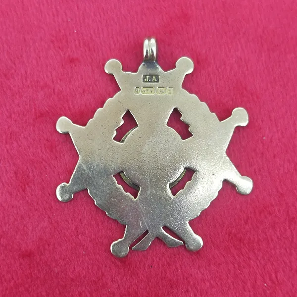 Date 1899! Victorian 9ct Gold Star Medal by Joseph Adelman- Front View 