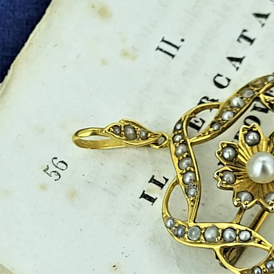 Seed Pearl Victorian Brooch/Pendant-victorian-brooch-pendant-dublin.webp